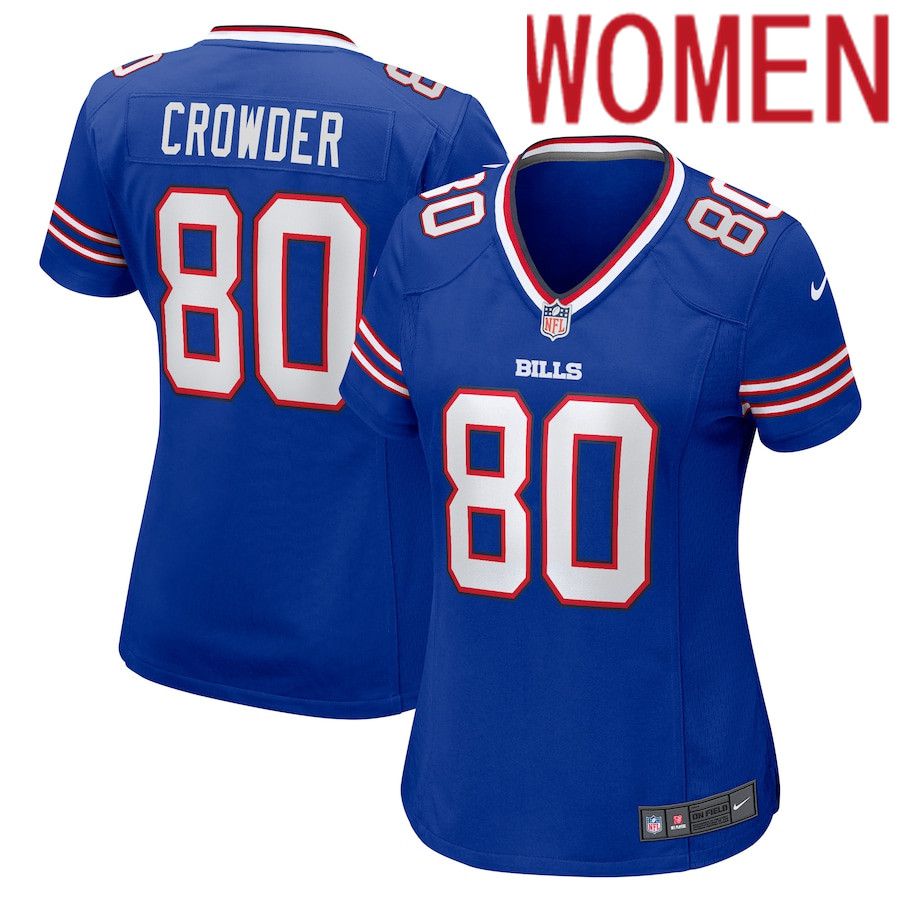 Women Buffalo Bills 80 Jamison Crowder Nike Royal Game NFL Jersey